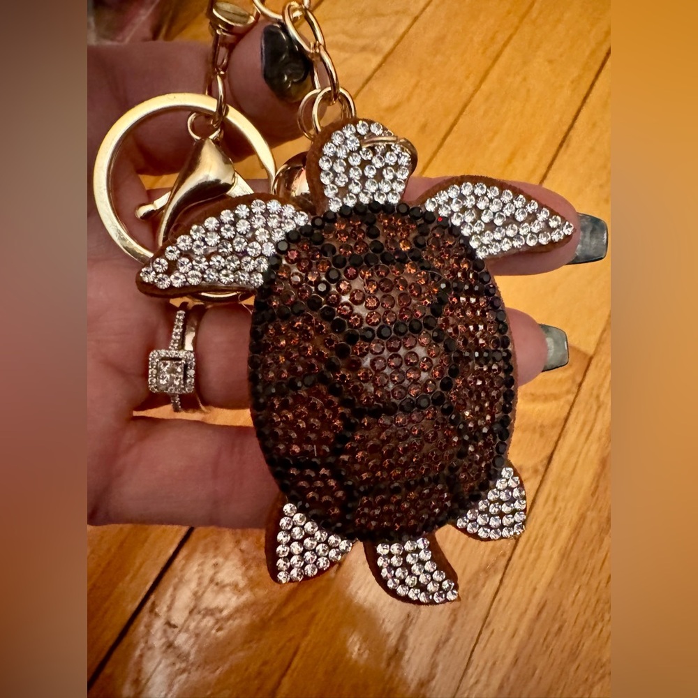 Rhinestone Turtle NEW keychain/bag charm